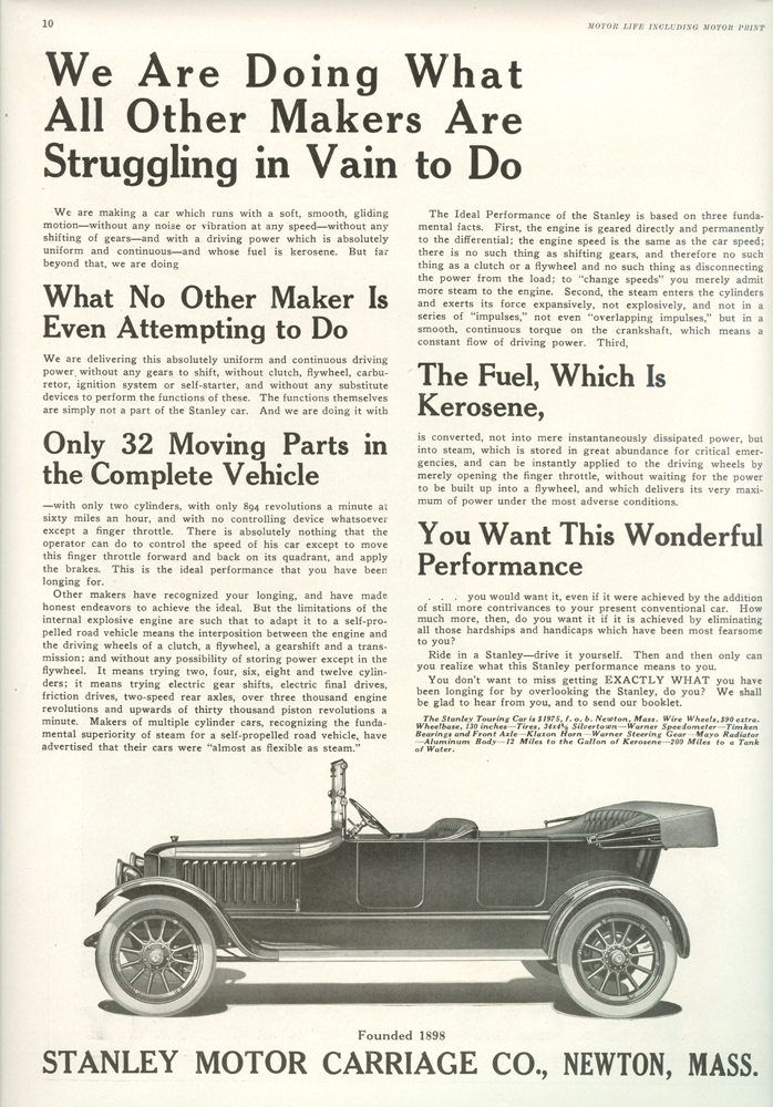 1916 Motor Life Advertisement